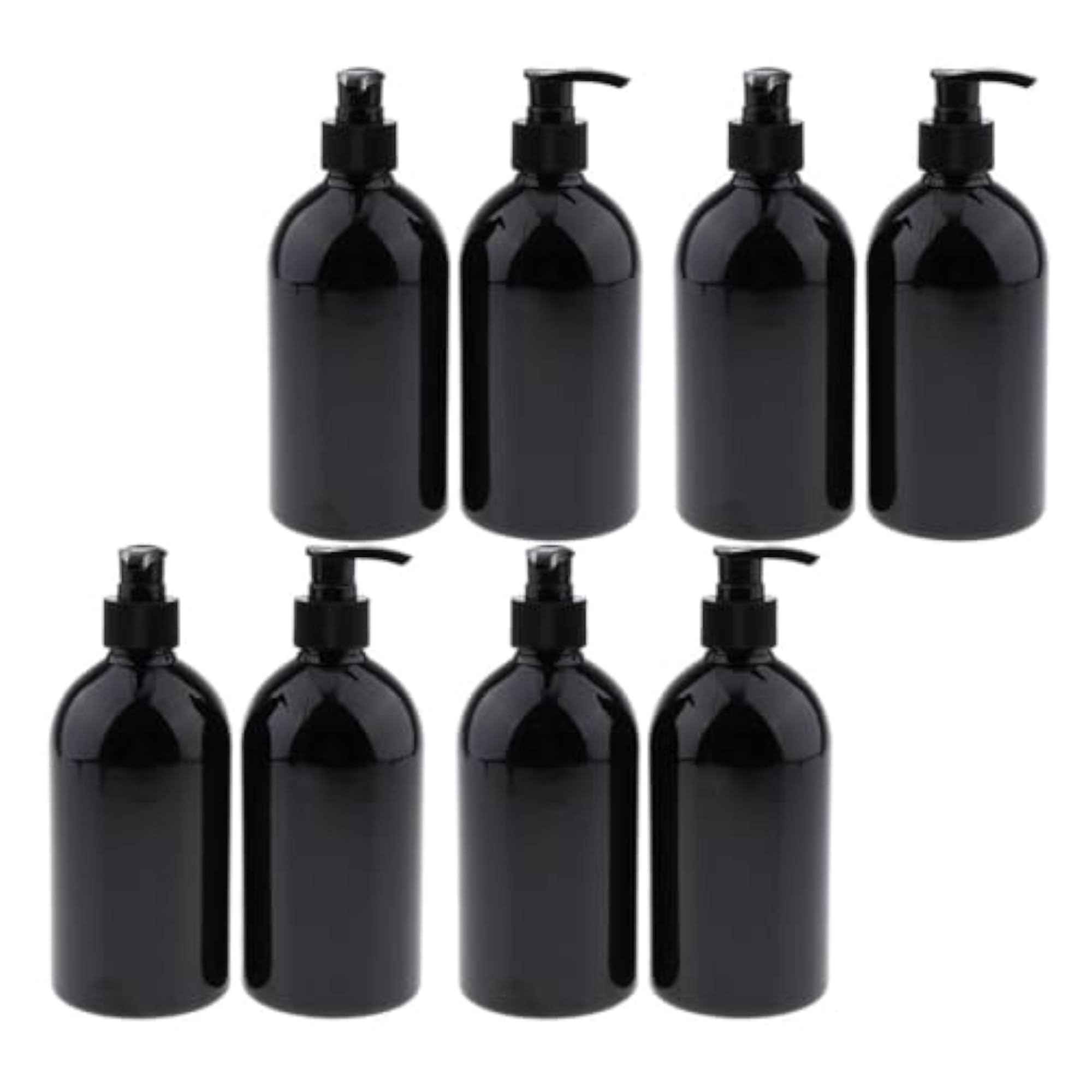 8Pcs 500mL Empty Lotion Bottles Dispenser with Black Pump